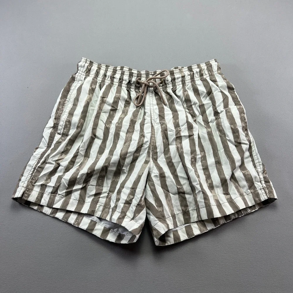 H&M Swim Shorts Men Medium Multicolor Striped Mesh Lined Surfboarding Beach Wear